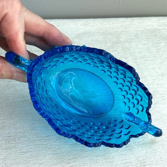 FENTON hobnail blue two handled oval dish 🦋 - Picture 1 of 6